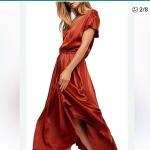 Free People Rust Orange Dress